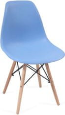 Greatstore Sada stoličiek s plastovým sedadlom, 2 ks, modré