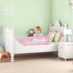 shumee Detská zábrana na posteľ, 150 cm, ružová