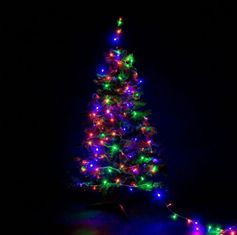 shumee Vianočné LED osvetlenie - 5 m, 50 LED, farebné, zelený kábel