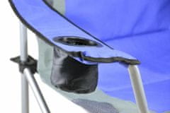 shumee Set skladacia kempingová rybárska stolička Divero Deluxe 2 kusy - modro / sivá