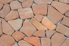 Greatstore Mramorová mozaika Garth- červená / terakota - obklady 1 m2