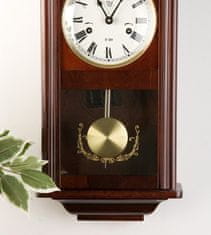 shumee Nástenné kyvadlové hodiny THESEUS mahagón - 60 cm