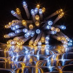 shumee Vianočný svetelný dážď - 5 m, 200 LED, teple a studeno biely