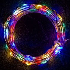 Greatstore Sada 2 kusov svetelných drôtov 100 LED - farebná