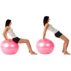 shumee Gymnastická lopta MOVIT s pumpou – 75 cm – ružová