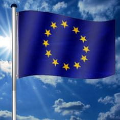Greatstore Vlajkový stožiar vrátane vlajky Európska únia - 650 cm