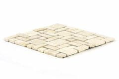 Greatstore Mramorová mozaika Garth- krémová obklad 1 m2