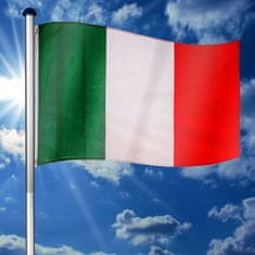 Greatstore Vlajkový stožiar vrátane vlajky Taliansko - 650 cm