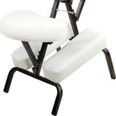 shumee Masážna stolička Movit skladacia biela 8,5 kg