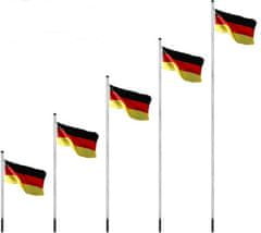 Greatstore Vlajkový stožiar vrátane vlajky nemeckého tímu, 650 cm
