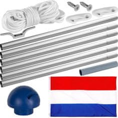 shumee Vlajkový stožiar vrátane vlajky Holandsko - 650 cm