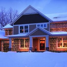 Greatstore Vianočný svetelný záves - 3x3 m, 300 LED, teple biely