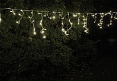 Greatstore Vianočný svetelný dážď - 11,9 m, 600 LED, studeno biely