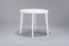 Greatstore Záhradný plastový stôl LISA 90 cm biela