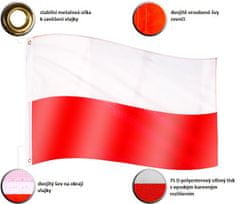 Greatstore Vlajka Poľsko - 120 cm x 80 cm
