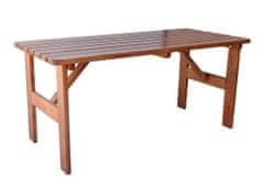 Greatstore Záhradný drevený stôl Viking - 150 cm, lakovaný