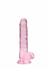 Shots Toys Shots REALROCK Realistic Dildo with Balls Pink 17 cm