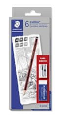 Staedtler Grafitové ceruzky "Tradition", 6 tvrdostí, guma, strúhadlo, 61 110 C6