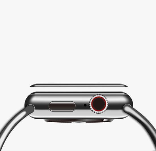 Coteetci 4D sklo s celoplošným lepením s čiernym lemom pre Apple watch 6 40 mm CS2226-40