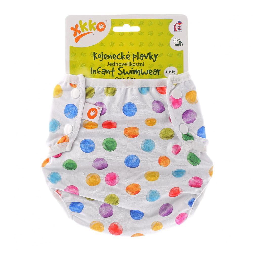 XKKO Jednoveľkostné dojčenské plavky - Watercolour Dots