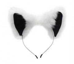Tailz Súprava biele líščí uši a chvost na kolíčku Tailz White Fox Set