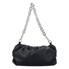 Zaujímavá dámska koženková kabelka Evita, čierna