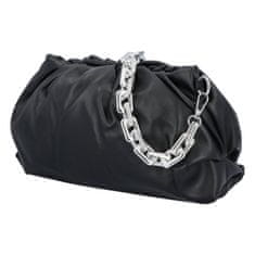 Zaujímavá dámska koženková kabelka Evita, čierna