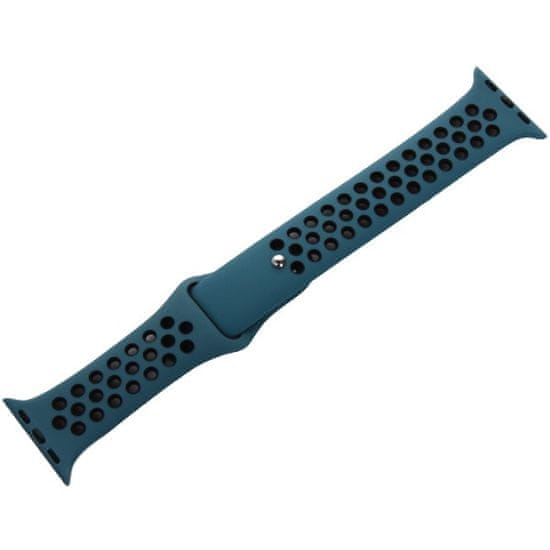 Coteetci Športový dierovaný remienok pre Apple Watch 42/44 mm WH5217-BL-BK, čierna/modrá