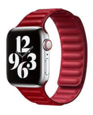 Coteetci Double Suction kožený opasok pre Apple Watch 38/40 mm WH5292-RD, červená