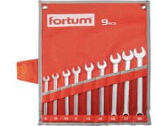Fortum Očko-vidlicové kľúče 6-19mm, 9-dielna sada