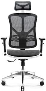 Diablo-Chairs V-Basic, čierna/biela (5902560334562) herná kancelárska ergonomická stolička
