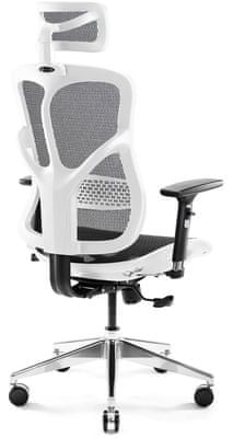 Diablo-Chairs V-Basic, čierna/biela (5902560334562) posuvné sedadlo nastavenie hlavovej opierka chrbtová opierka podrúčky gumové kolieska