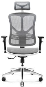 Diablo-Chairs V-Basic, sivá/biela (5902560334579) herná kancelárska ergonomická stolička