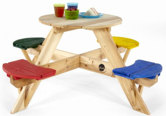 PLUM Drevený piknikový stôl so stoličkami