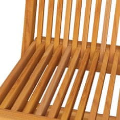 Vidaxl Záhradné stoličky+podložky, vzor s listami 6 ks, tíkový masív
