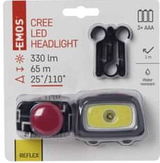 EMOS Rybárska CREE LED + COB LED čelovka svietivosť 330lm