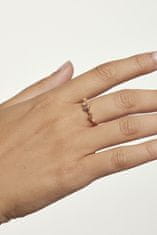 PDPAOLA Pôvabný pozlátený prsteň so zirkónmi FIVE Gold AN01-210 (Obvod 50 mm)