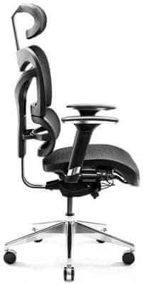 Diablo-Chairs V-Commander, čierna (5902560338164) posuvné sedadlo nastavenie záhlavia opierka chrbtová opierka podrúčky tiché kolieska PFC 360 