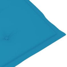 Vidaxl Podložka na lehátko modrá (75+105)x50x4 cm