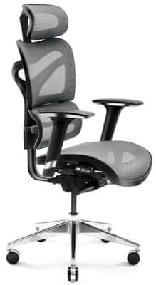 Diablo-Chairs V-Commander, čierna / sivá (5902560338157) moderný design ergonomický komfort sieťovina V-Mesh mechanizmus piestu