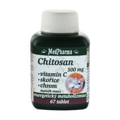 MedPharma Chitosan 500 mg + vitamín C, škorica, chróm - 67 tabliet