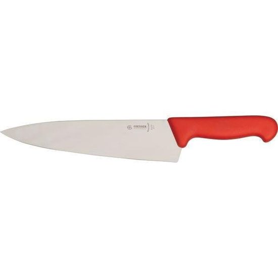 Giesser Messer Nôž kuchynský, ergonomické madlo červenej, veľmi kvalitné prevedenie, dĺžka ostria 200,
