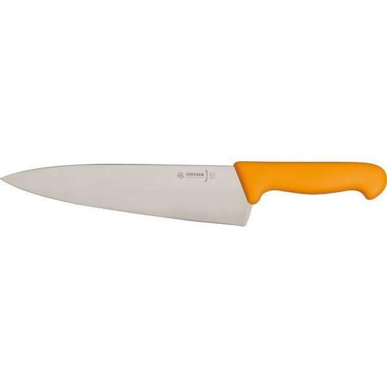 Giesser Messer Nôž kuchynský, ergonomická rukoväť žltá, veľmi kvalitný výrobok, dĺžka ostria 200 mm,