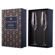 Diamante Dva Silhouette poháre na šampanské a prosecco