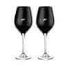 Diamante Dva Black Silhouette poháre na biele a rosé víno
