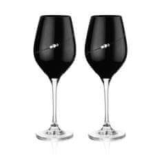 Dva Black Silhouette poháre na biele a rosé víno