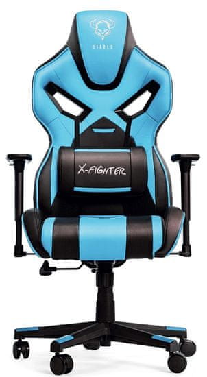 Diablo Chairs X-Fighter, čierna/modrá (5902560333244)