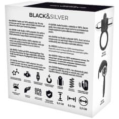 BLACK&SILVER Black and Silver BURTON (Silver Edition), vibračný krúžok na penis 3,5 cm
