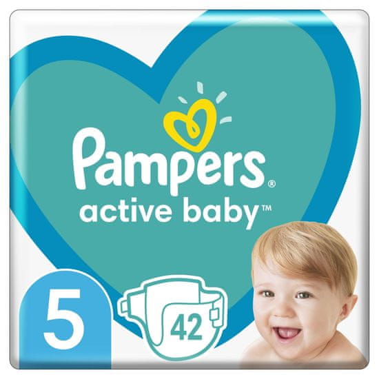 Pampers Active Baby Plenky Veľkosť 5, 42 Plienok, 11-16 kg