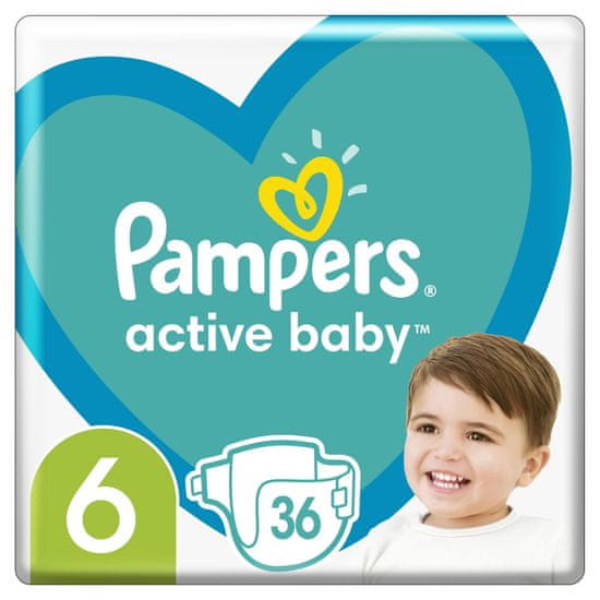 Pampers Active Baby Plienky Veľkosť 6, 36 Plienok